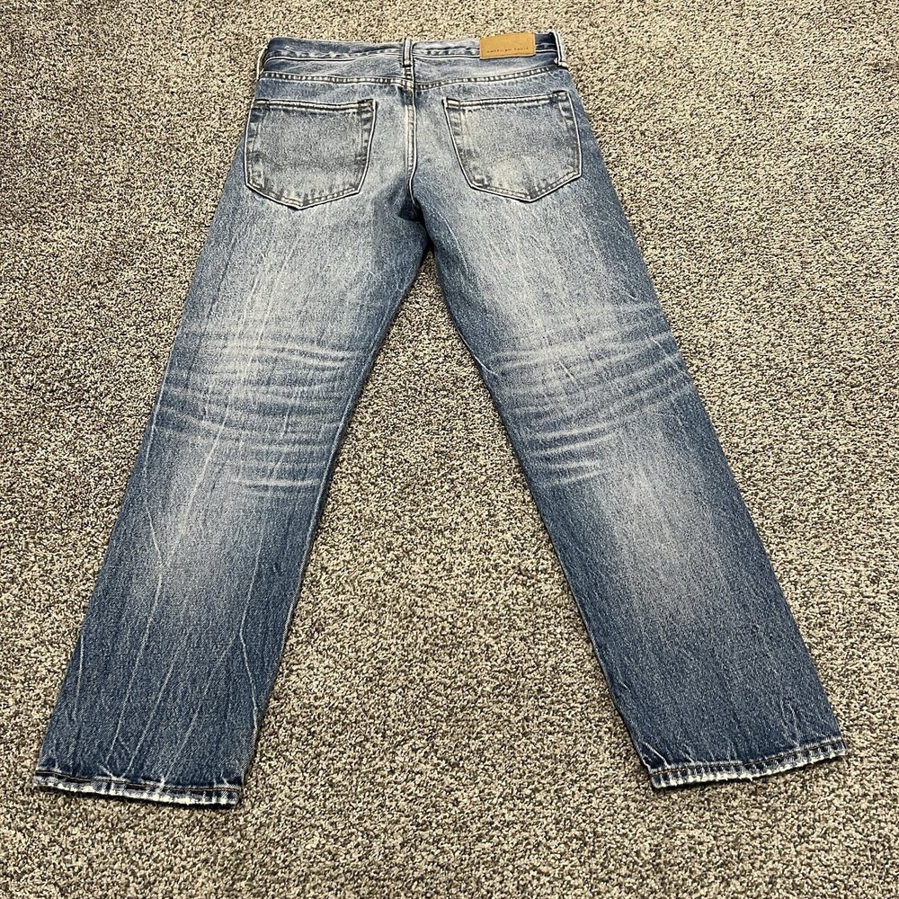 American Eagle Jeans Mens 28x28 Blue Straight Medium Wash Preppy Stretch Denim - Picture 2 of 12